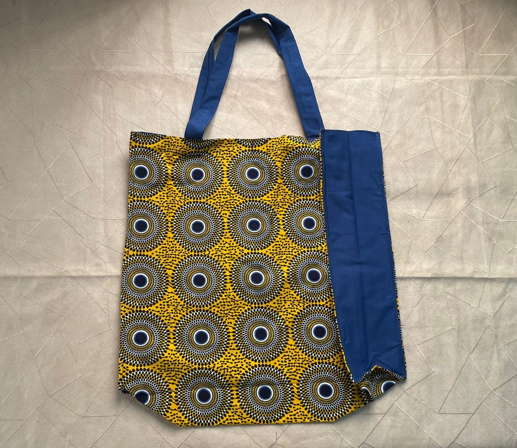 KAZARI - Sac de courses en tissu aux motifs africains